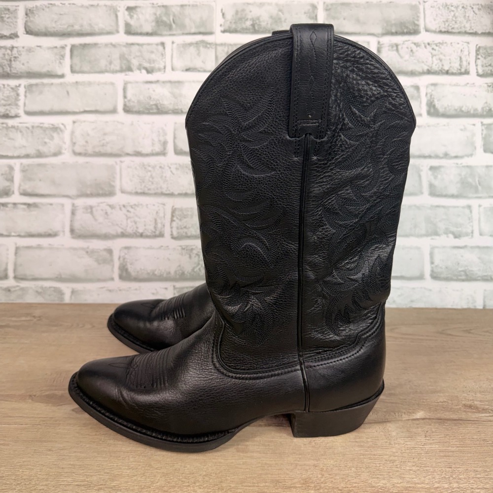 Ariat Heritage R Toe Western Boot Black Leather Mens 10.5D